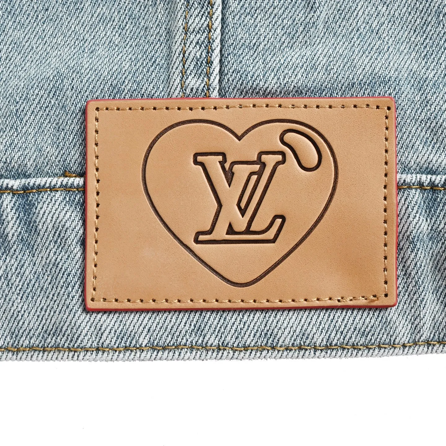 Louis Vuitton/Louis Vuitton hardware leather skateboard denim jacket